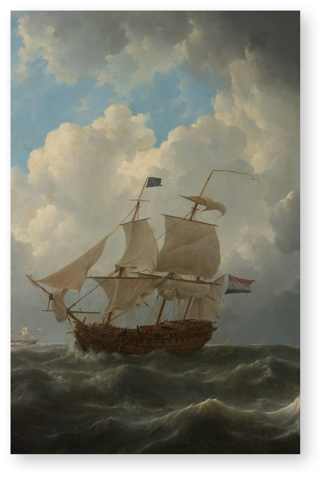 painting of ship at sea